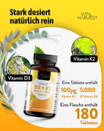 Vitamin D3 + K2 Tabletten 5.000 IE